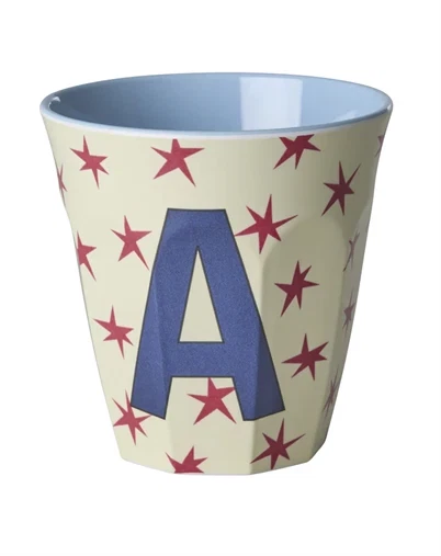 Rice Kids - Mellem Alfabetkop - Creme - A - Stars